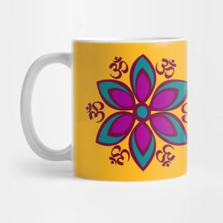 AUM Symbol, flower mandala and "DO YOGA" sign Mug